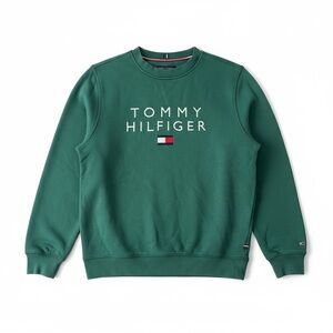 Tommy Hilfiger Sweatshirt Bundle Women’s XS | Green & Navy Logo Crewnecks